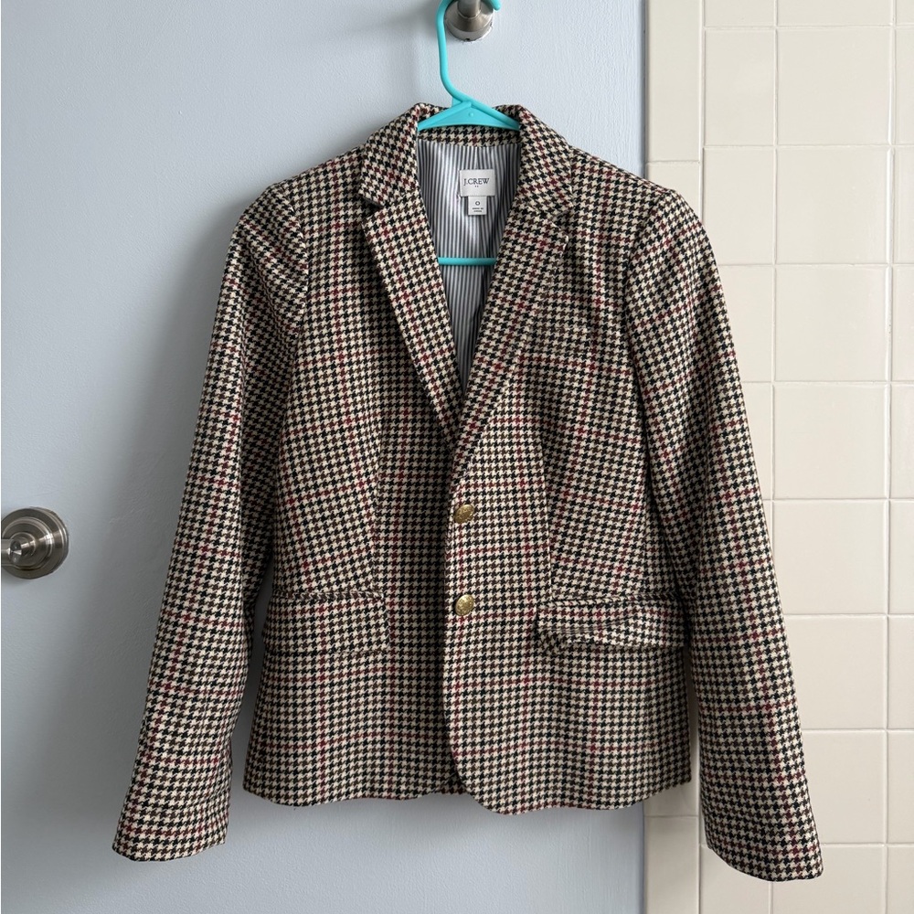 J.Crew NWOT Houndstooth Schoolboy Blazer 🧸